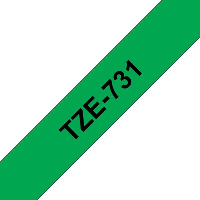 Selbstklebend,4 günstig Kaufen-Brother TZe-731 Schriftband, schwarz auf grün, 12mm x 8m, selbstklebend. Brother TZe-731 Schriftband, schwarz auf grün, 12mm x 8m, selbstklebend <![CDATA[• Brother TZe-731 TZ-Schriftband 12mm x 8m • Bandfarbe grün, Schriftfarbe schwarz • 