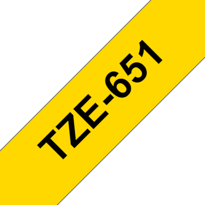 TZe 651 günstig Kaufen-Brother TZe-651 Schriftband  schwarz auf gelb, 24mm x 8m, selbstklebend. Brother TZe-651 Schriftband  schwarz auf gelb, 24mm x 8m, selbstklebend <![CDATA[• Brother TZe-651 Druckerband 24mm x 8m • Bandfarbe gelb, Schriftfarbe schwarz • Entwickelt fü