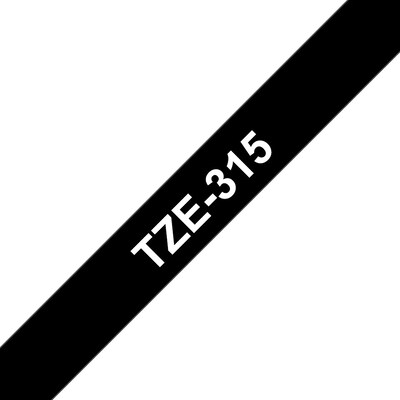 Brother TZe-315 Schriftband 6mm x 8m, weiß auf schwarz, selbstklebend