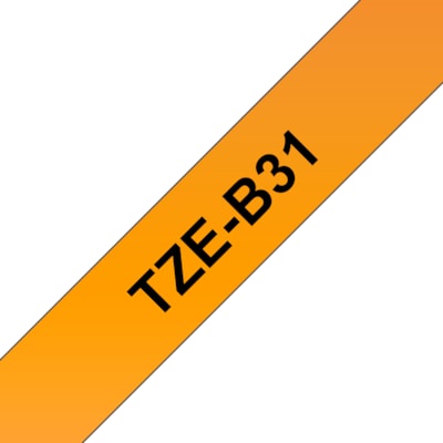 Brother günstig Kaufen-Brother TZe-B31 Schriftband klebend 12mm x 5m schwarz auf orange laminiert. Brother TZe-B31 Schriftband klebend 12mm x 5m schwarz auf orange laminiert <![CDATA[• TZe-B31 Schriftband stark klebend 12mm x 5m • schwarz auf fluoreszierend orange • passe