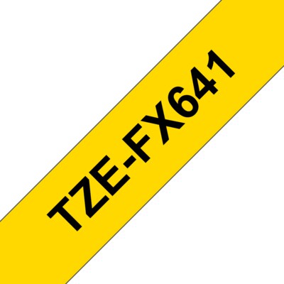 auf Band günstig Kaufen-Brother TZe-FX641 Schriftband 18mm x 8m schwarz auf gelb Flexi-Tape. Brother TZe-FX641 Schriftband 18mm x 8m schwarz auf gelb Flexi-Tape <![CDATA[• Brother TZe-FX641 Schriftband 18mm x 8m Flexi-Tape • Bandfarbe gelb, Schriftfarbe schwarz • passend f