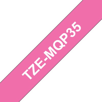 2mm x günstig Kaufen-Brother TZEMQP35 Schriftbandkassette, 12mm x 4m, weiß auf pink. Brother TZEMQP35 Schriftbandkassette, 12mm x 4m, weiß auf pink <![CDATA[• Laminiert durch patentierten Hinterbanddruck • Wisch-, wetter- und kratzfest • Temperatur-, chemie- u