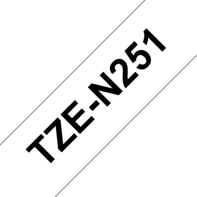 Brother TZe-N251 Schriftband, schwarz auf weiss 24mm x 8m unlaminiert