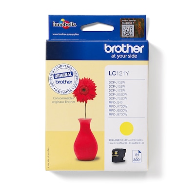 Brother LC121Y original Druckerpatrone Gelb 300 Seiten