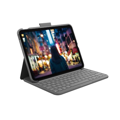 Das iPad günstig Kaufen-Logitech Slim Folio Hülle und Tastatur für Apple iPad 10,9" (2022). Logitech Slim Folio Hülle und Tastatur für Apple iPad 10,9" (2022) <![CDATA[• Passend für das Apple iPad 10,9