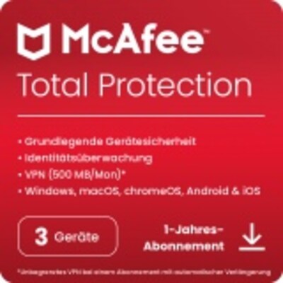 Cafe de günstig Kaufen-McAfee Total Protection | 3 Geräte | Download & Produktschlüssel. McAfee Total Protection | 3 Geräte | Download & Produktschlüssel <![CDATA[• Umfassender Onlineschutz für alle Eventualitäten • Für bis zu 3 Geräte • La