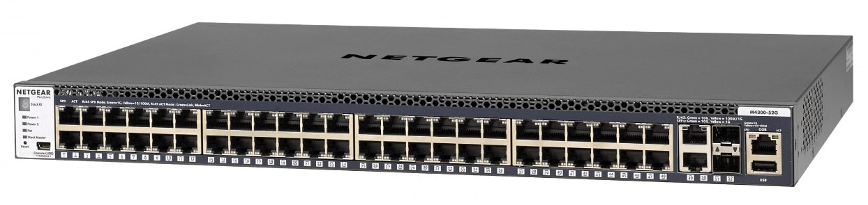 Netgear M4300-52G (GSM4352S) 48x1G, 2x10G und 2xSFP+ Managed Switch