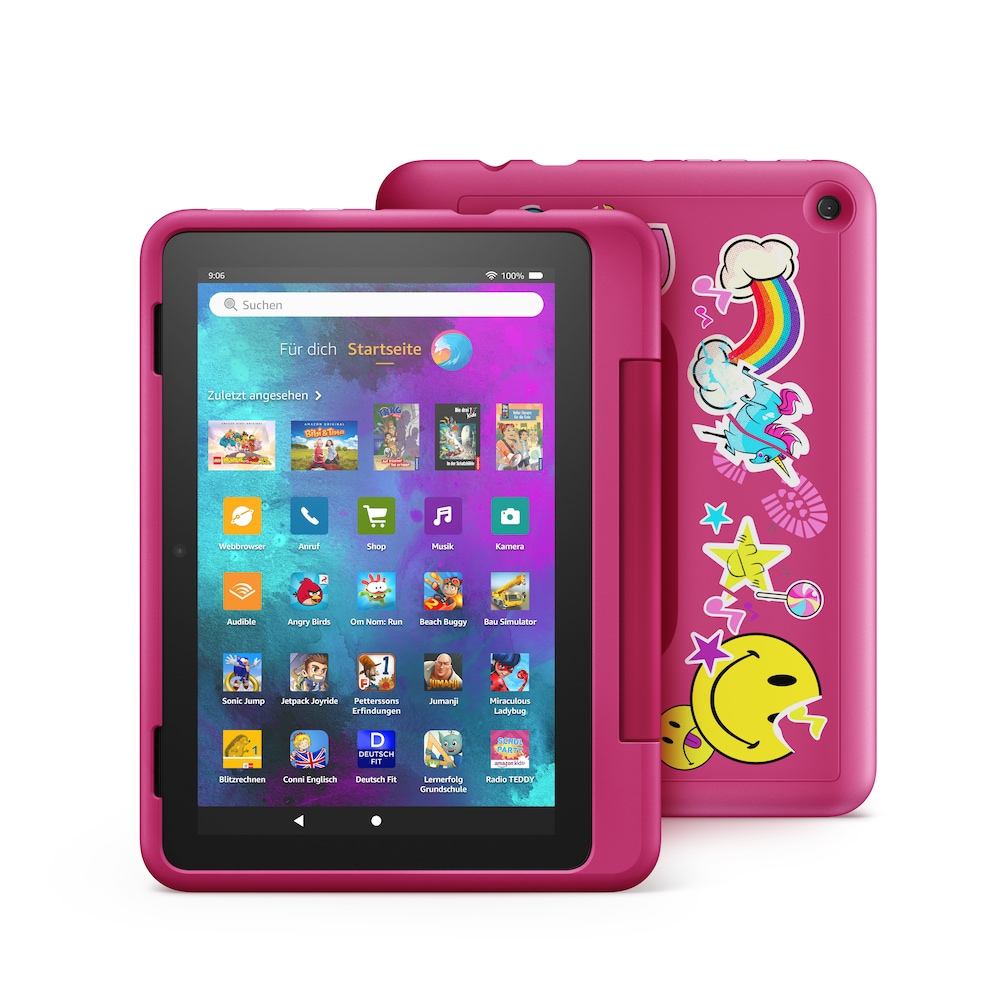 Amazon Fire HD 8 Kids Pro Tablet (2022) WiFi 32GB mit Hülle Regenbogen Design