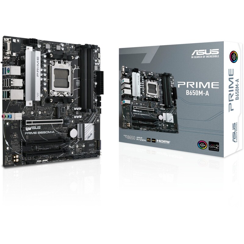 ASUS PRIME B650M-A mATX Mainboard Sockel AM5 M.2/USB3.2 Typ C/HDMI/DP/VGA
