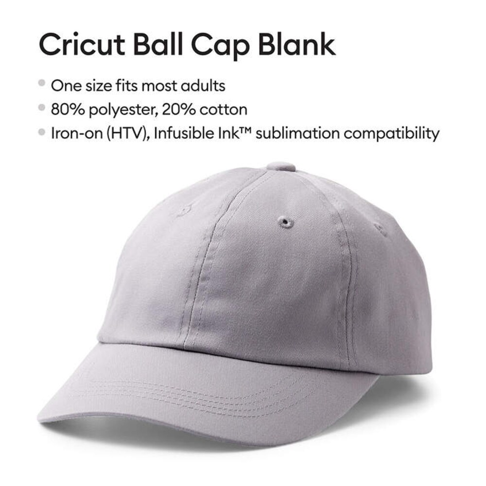 Cricut Baseball-Cap-Rohling grau