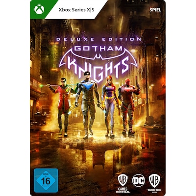 digitaler günstig Kaufen-Gotham Knights Deluxe Edition- XBox Series S|X Digital Code DE. Gotham Knights Deluxe Edition- XBox Series S|X Digital Code DE <![CDATA[• Plattform: Xbox • Genre: Action • Altersfreigabe USK: ab 16 Jahren • Produktart: Digitaler Code per E-Mail]]>