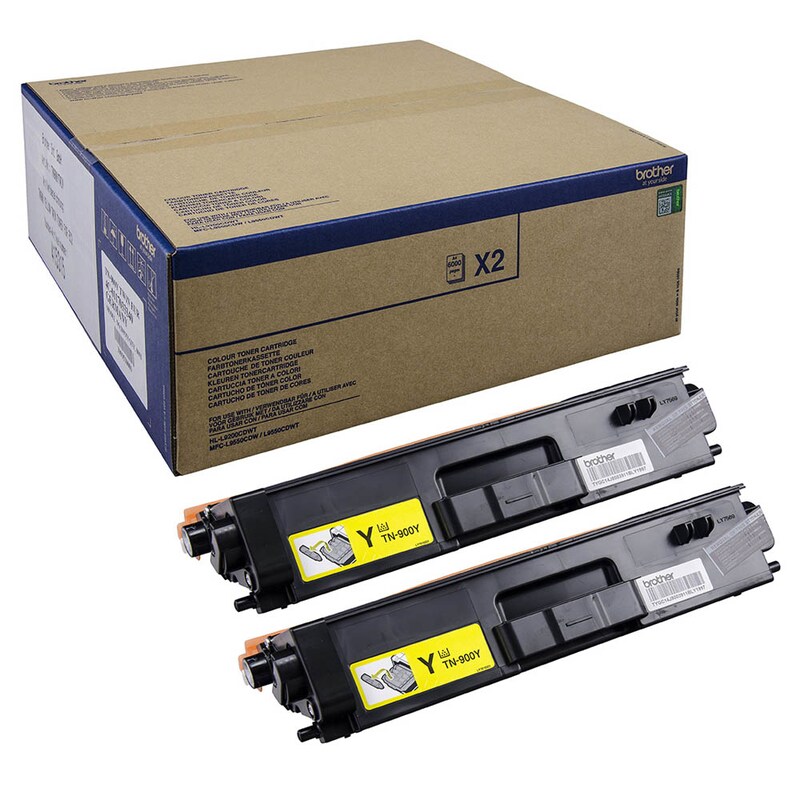 Toner gelb günstig Kaufen-Brother TN-900Y Toner Gelb Doppelpack  Super-Jumbo 12.000S.. Brother TN-900Y Toner Gelb Doppelpack  Super-Jumbo 12.000S. <![CDATA[• Tonerpatrone Brother TN-900Y im Doppelpack • Druckfarbe: Gelb • Kompatibel für HL-L9200CDWT, HL-L9300CDWT, HL-L9300CDWTT • 