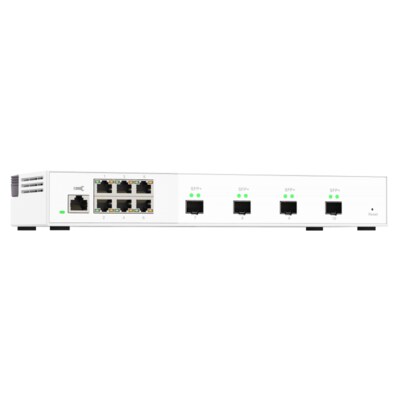 in 2 günstig Kaufen-QNAP QSW-M2106-4S 10/2,5 GbE Switch Managed 10-Port. QNAP QSW-M2106-4S 10/2,5 GbE Switch Managed 10-Port <![CDATA[• Desktop 2,5 GbE und 10 GbE Switch • 6x 2,5 GbE 4x 10 GbE (RJ45) Ports • Online Firmware Update]]>. 