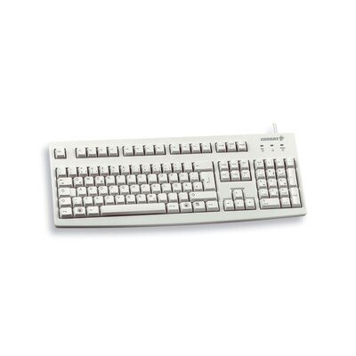 Nummer 1 günstig Kaufen-Cherry G83-6105 Tastatur USB UK Layout hellgrau. Cherry G83-6105 Tastatur USB UK Layout hellgrau <![CDATA[• Anwendungsbereich: Studium, Nummernblock integriert • Kabelgebunden (USB) • Layout: englisch (UK-Layout) • grau, 662g, 42,0 mm x 458 mm x 1
