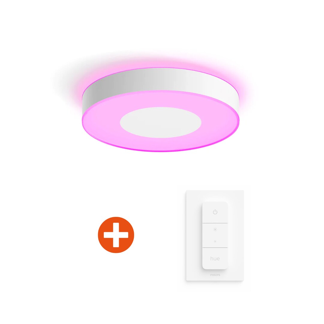  Philips Hue White & Col. Amb. Xamento Deckenleuchte Lumen 3400lm & Dimmschalter