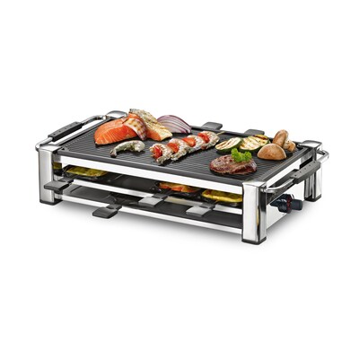 AF 1 günstig Kaufen-Rommelsbacher RCC 1500 Raclette-Grill Aluminium-Gehäuse verchromt. Rommelsbacher RCC 1500 Raclette-Grill Aluminium-Gehäuse verchromt <![CDATA[• Raclette-Grill • Abnehmbare Alu-Druckguss-Grillplatte, 41,5 x 22,5 cm • 2-Lagen Antihaftbeschic