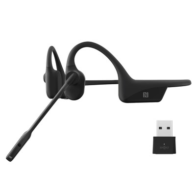 USB Y günstig Kaufen-Aftershokz OpenComm UC (USB-A Dongle) Knochenschall-Headset schwarz. Aftershokz OpenComm UC (USB-A Dongle) Knochenschall-Headset schwarz <![CDATA[• Typ: Open Ear Kopfhörer • Übertragung: Bluetooth, NFC, Noise Cancelling • Einsatzgebiet: Monitor 