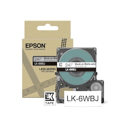 Epson C53S672064 Schriftband LK-6WBJ Matt 24mm schwarz auf wei&szlig;