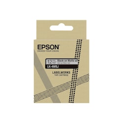 Epson C53S672062 Schriftband LK-4WBJ Matt 12mm x 8m schwarz auf wei&szlig;