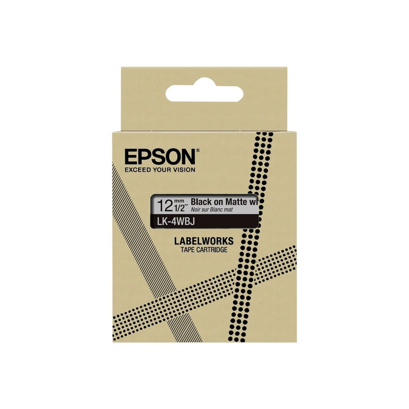 Epson C53S672063 Schriftband LK-5WBJ Matt 18mm x 8m schwarz auf weiß