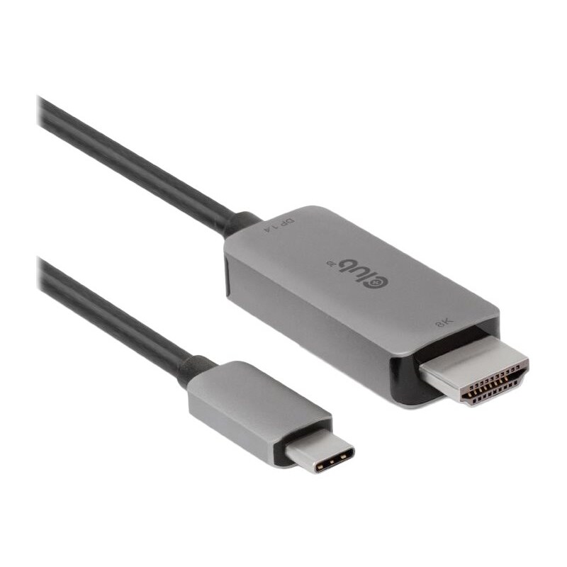 Club 3D USB Gen2 Typ-C auf HDMI 4K120Hz/8K60Hz HDR10, DSC1.2 Kabel M/M 3m