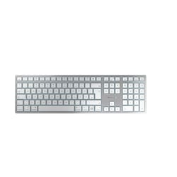 CHERRY KW 9100 Slim kabellose Tastatur DE-Layout wei&szlig;-Silber