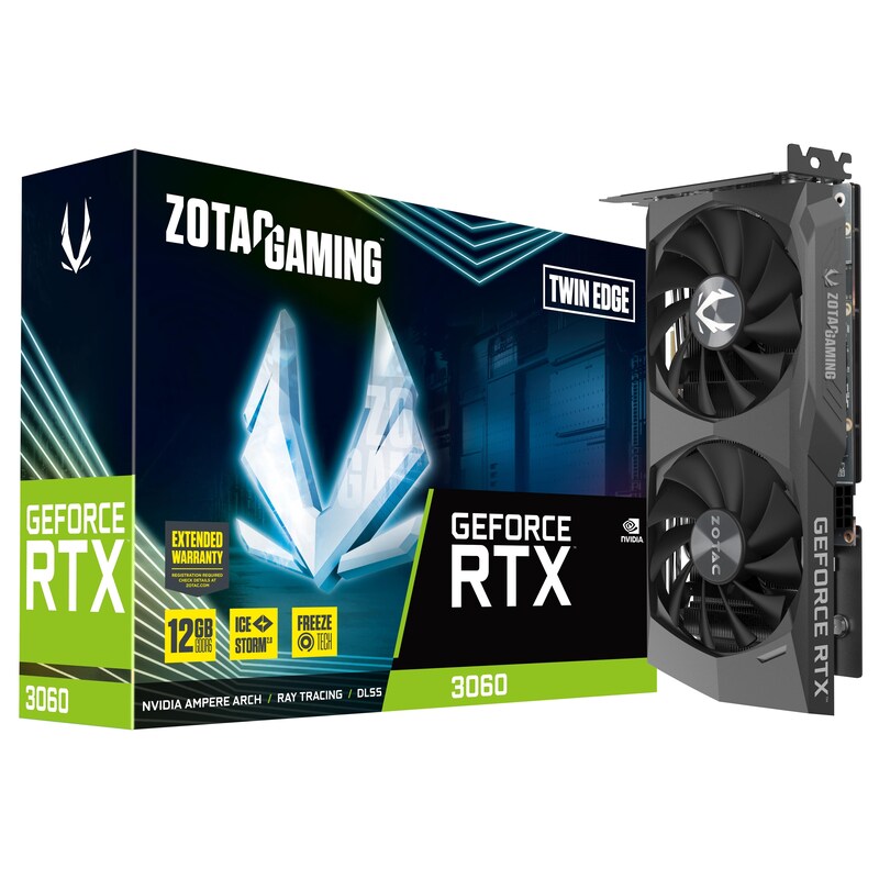 ZOTAC GAMING GeForce RTX 3060 Twin Edge 12GB GDDR6 Grafikkarte 3xDP/HDMI