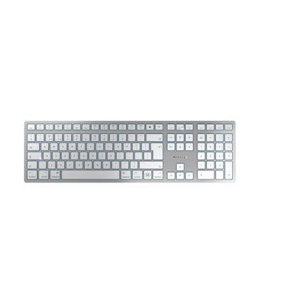 Englisch günstig Kaufen-CHERRY KW 9100 Slim für Mac kabellose Tastatur UK-Layout weiß-Silber. CHERRY KW 9100 Slim für Mac kabellose Tastatur UK-Layout weiß-Silber <![CDATA[• , Nummernblock integriert • Kabellos, 2,4GHz & Bluetooth • Layout: englisch (UK