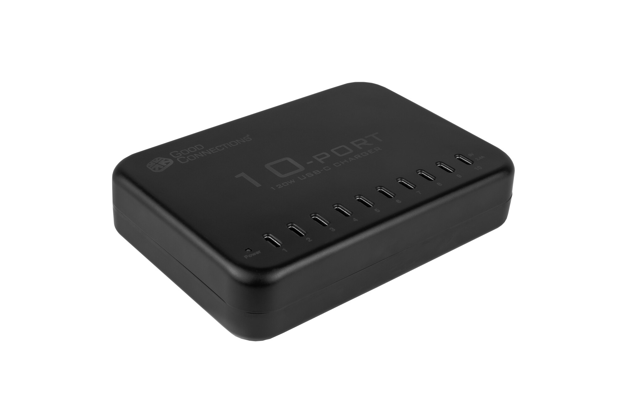 Good Connections USB-C-Desktop-Schnellladestation 120W 10-Port schwarz
