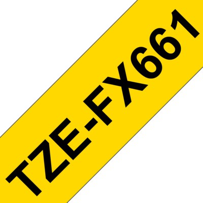 gelb rot günstig Kaufen-Brother TZe-FX661 Schriftband, 36mm x 8m, schwarz auf gelb, Flexi-Tape. Brother TZe-FX661 Schriftband, 36mm x 8m, schwarz auf gelb, Flexi-Tape <![CDATA[• Brother TZe-FX661 Schriftband, 36mm x 8m, Flexi-Tape • Bandfarbe gelb, Schriftfarbe schwarz • p