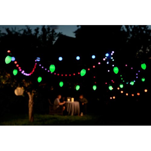Lite Bulb Moments 10m Smart Outdoor Light Chain – 50 x Cone Globe