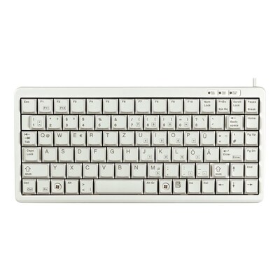 Tas Cherry günstig Kaufen-Cherry G84-4100 Compact Kabelgebundene Tastatur US Layout mit € USB hellgrau. Cherry G84-4100 Compact Kabelgebundene Tastatur US Layout mit € USB hellgrau <![CDATA[• Anwendungsbereich: professionelles Arbeiten, kein Nummernblock • Kabelg