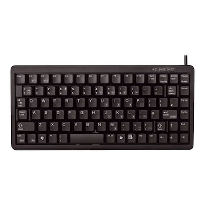 Pro Kabelgebundene günstig Kaufen-Cherry G84-4100 Compact Kabelgebundene Tastatur US Layout mit € USB schwarz. Cherry G84-4100 Compact Kabelgebundene Tastatur US Layout mit € USB schwarz <![CDATA[• Anwendungsbereich: professionelles Arbeiten, kein Nummernblock • Kabelgeb