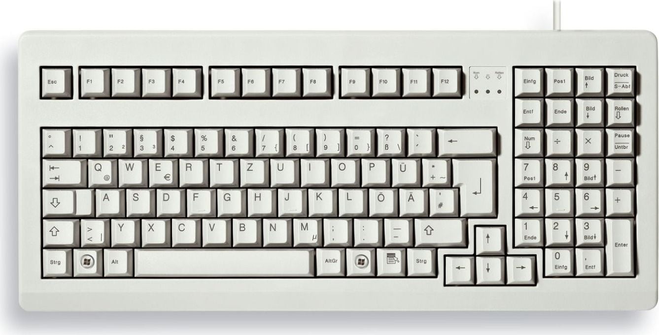 Cherry G80-1800 Kabelgebundene Tastatur DE Layout USB hellgrau