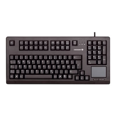 190 g günstig Kaufen-Cherry G80-11900 Touchboard Kabelgebundene Tastatur US Layout mit € Schwarz. Cherry G80-11900 Touchboard Kabelgebundene Tastatur US Layout mit € Schwarz <![CDATA[• Anwendungsbereich: professionelles Arbeiten, Nummernblock integriert • Ka