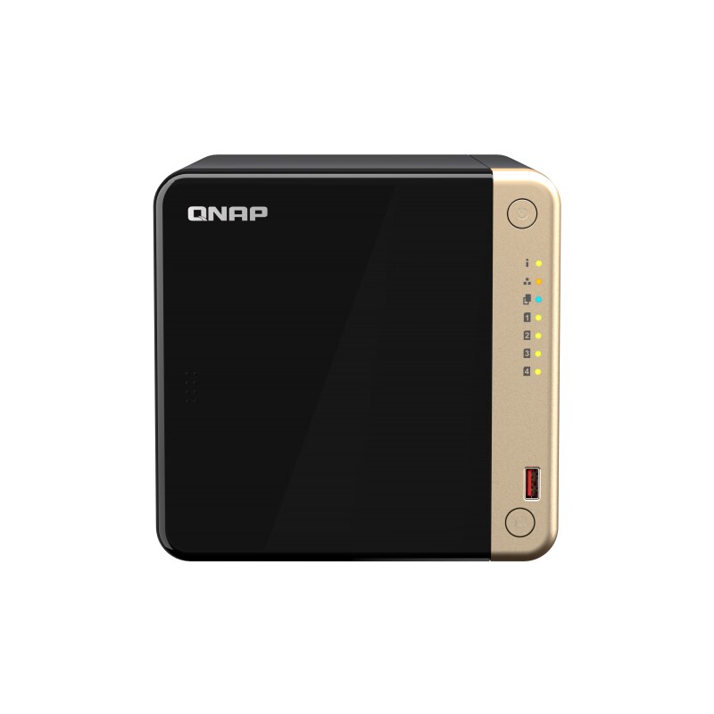 10 L günstig Kaufen-QNAP TS-464-8G NAS System 4-Bay. QNAP TS-464-8G NAS System 4-Bay <![CDATA[• 2,9 GHz Intel Celeron N5105/N5095 4-Kern-Prozessor • Memory Slot 2 x SODIMM DDR4 bestückt mit 1x 8 GB (max. erweiterbar gesamt 16 GB • 4x 2,5