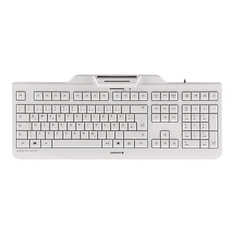 Cherry KC 1000 SC-Z Keyboard mit Smart Card Reader USB grau