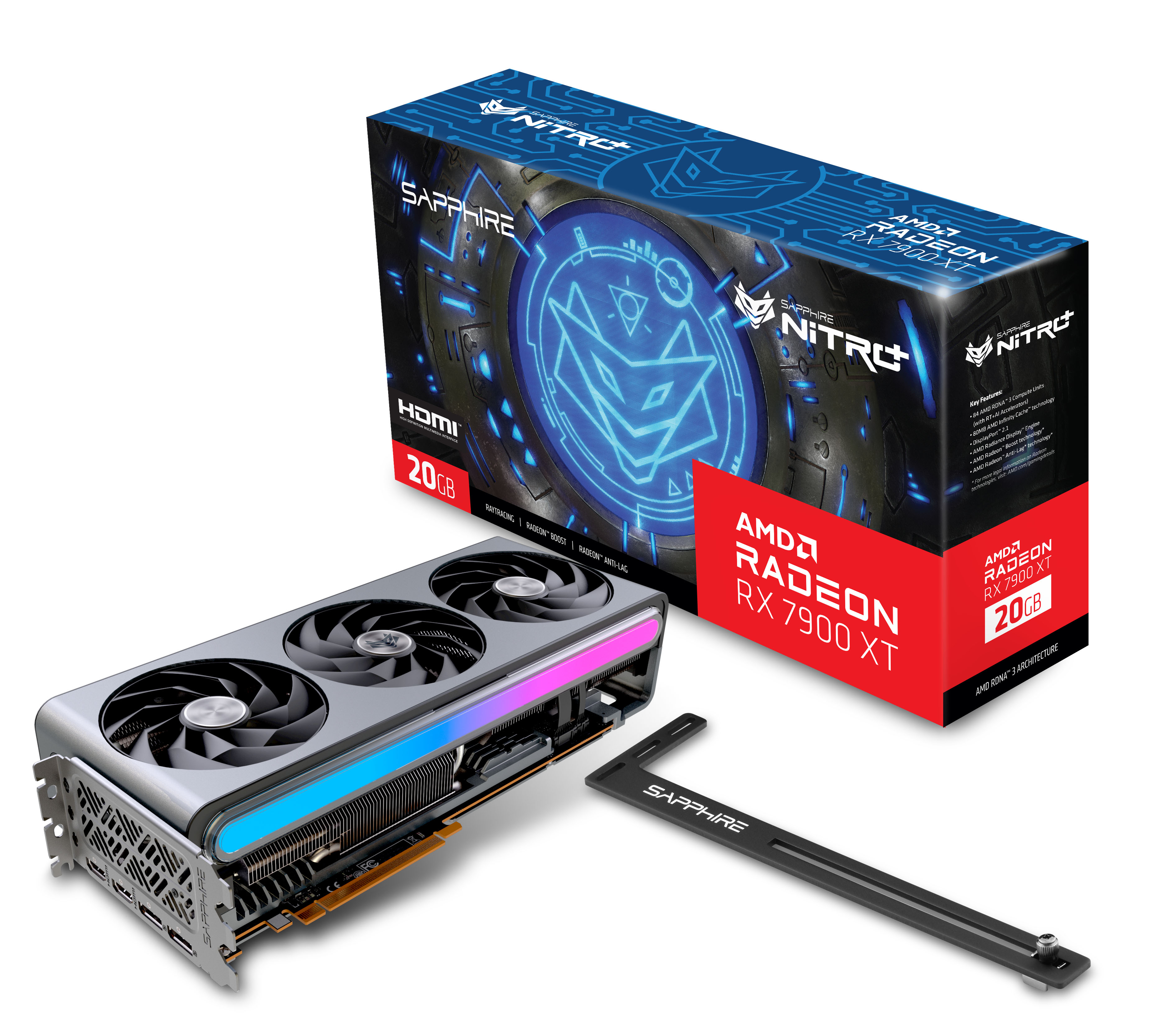 SAPPHIRE AMD Radeon RX 7900 XT Nitro+ Grafikkarte 20GB GDDR6 2xHDMI/2xDP