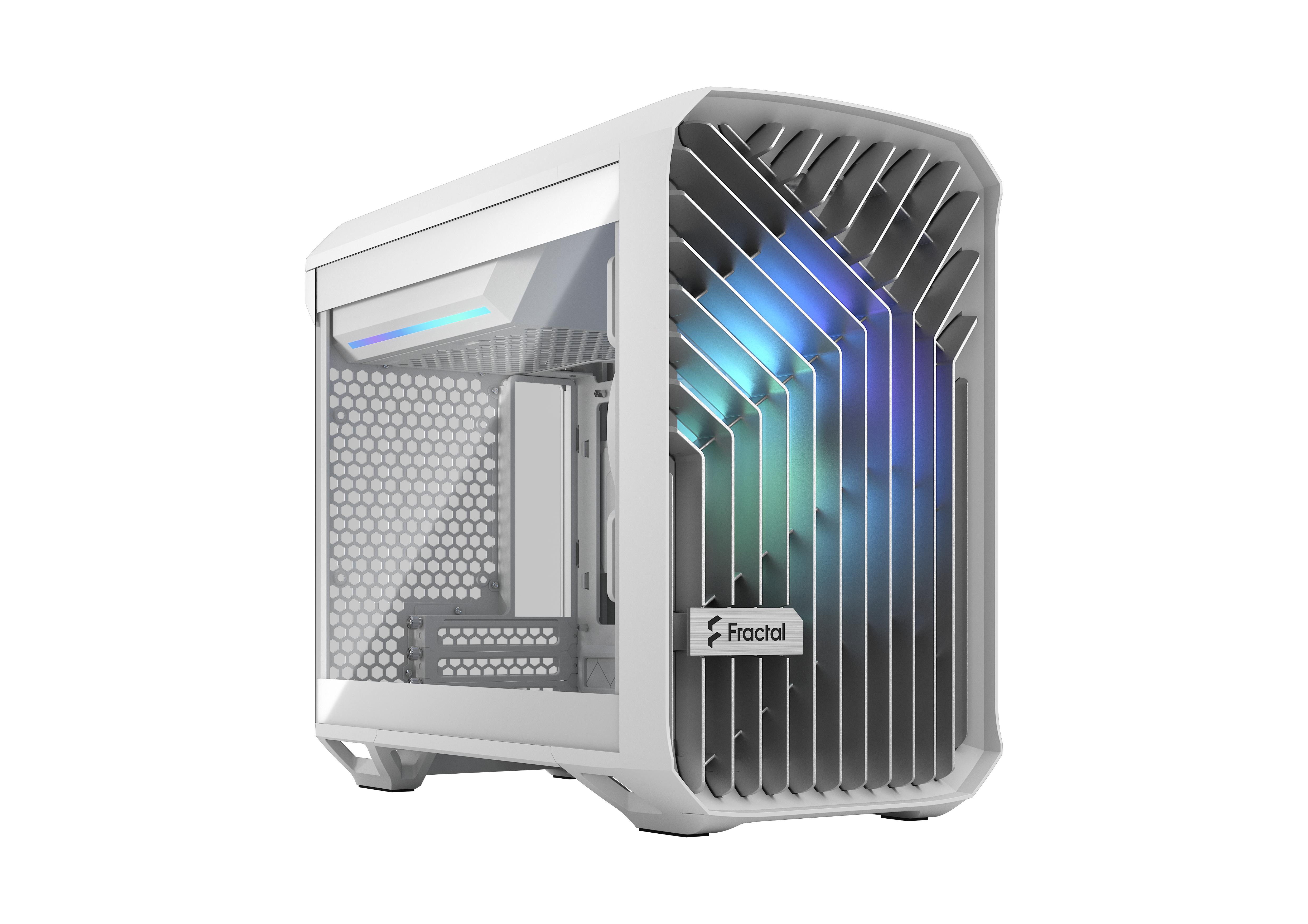 Fractal Design Torrent Nano RGB White Clear Tint Gaming Geh&auml;use TG Seitenfenster