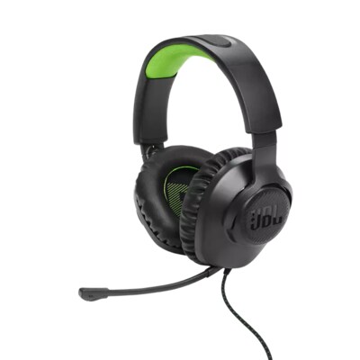 SW Set günstig Kaufen-JBL Quantum 100X Over-Ear-Gaming-Headset, Schwarz/Grün. JBL Quantum 100X Over-Ear-Gaming-Headset, Schwarz/Grün <![CDATA[• 3,5-mm-Audiokabel • Zertifiziert für Nintendo Switch, PS4, PS5, Xbox One, Xbox Series X • Virtual Surround (Windows 