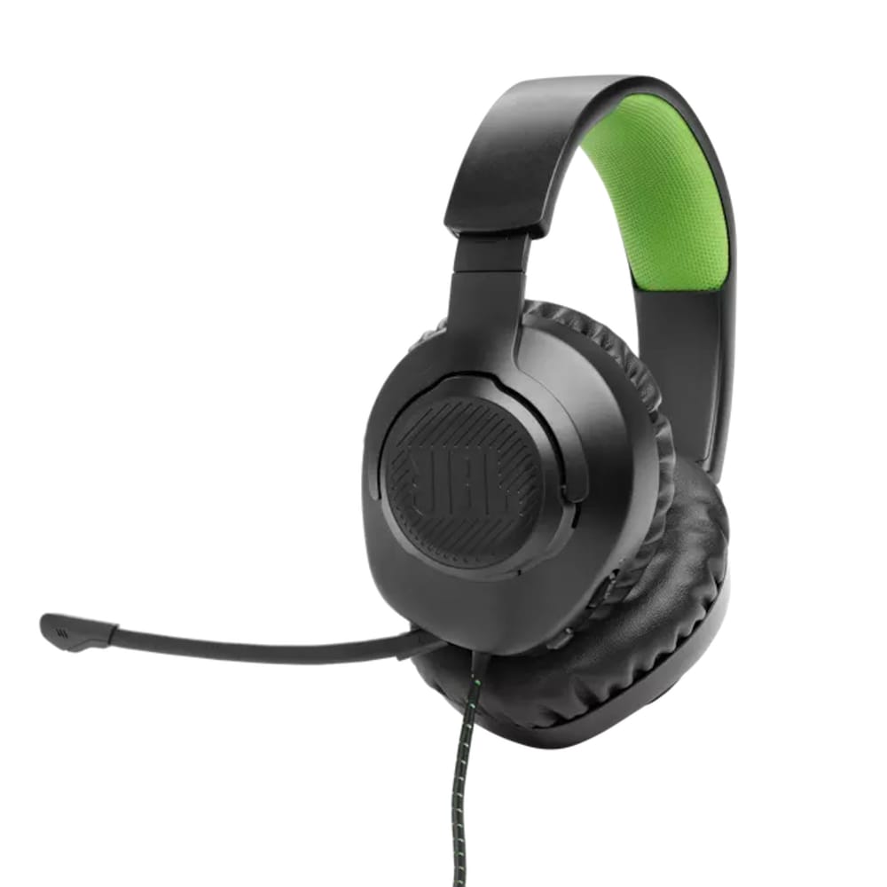 JBL Quantum 100X Over-Ear-Gaming-Headset, Schwarz/Grün