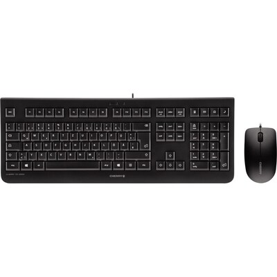 Kabelgebundene Maus günstig Kaufen-Cherry DC 2000 Kabelgebundene Maus-Tastaturkombination PN-Layout schwarz. Cherry DC 2000 Kabelgebundene Maus-Tastaturkombination PN-Layout schwarz <![CDATA[• Kabelgebunden (USB) • Tastatur-Layout: pan-nordic, Tastatur-Nummernblock integriert • 3 Mau