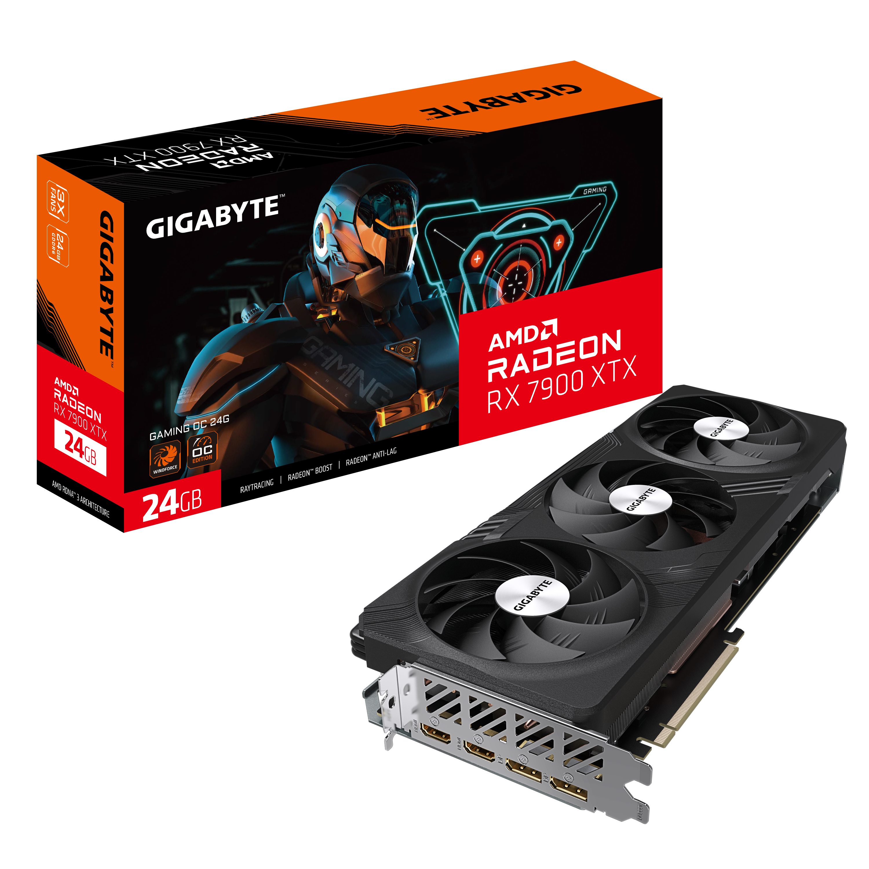 GIGABYTE AMD Radeon RX 7900 XTX Gaming OC 24GB GDDR6 Grafikkarte 2xHDMI/2xDP