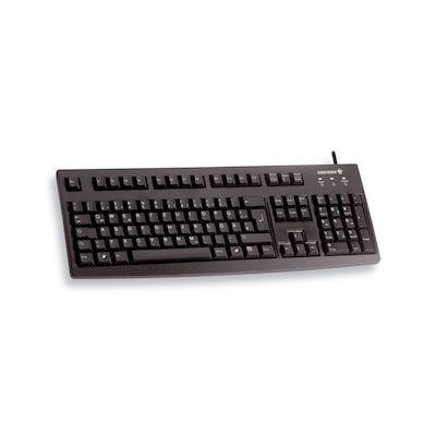 ck Schwarz günstig Kaufen-Cherry G83-6105 Tastatur USB kyrillisches Layout schwarz. Cherry G83-6105 Tastatur USB kyrillisches Layout schwarz <![CDATA[• Anwendungsbereich: professionelles Arbeiten, Nummernblock integriert • Kabelgebunden (USB) • Layout: russisch • schwarz, 