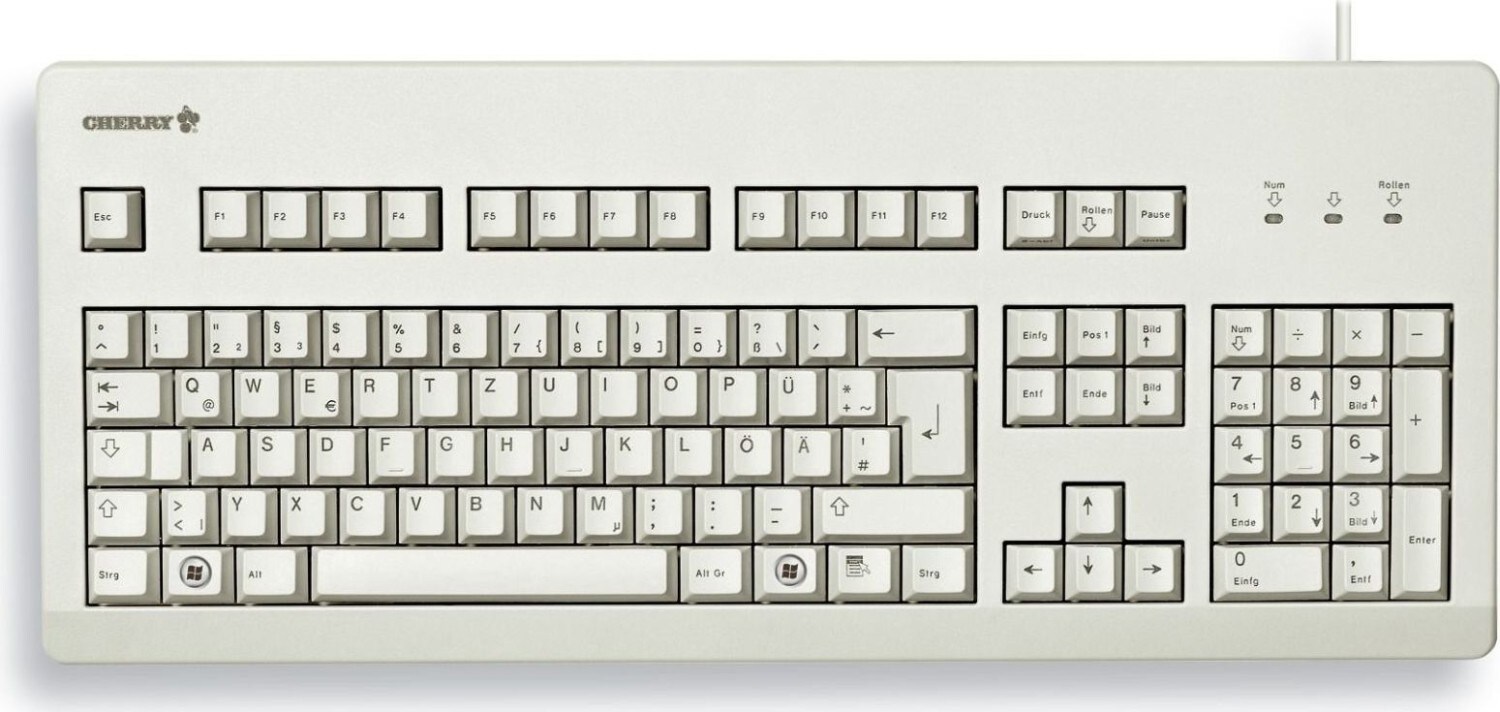 Cherry G80-3000 Kabelgebundene Tastatur DE-Layout USB grau