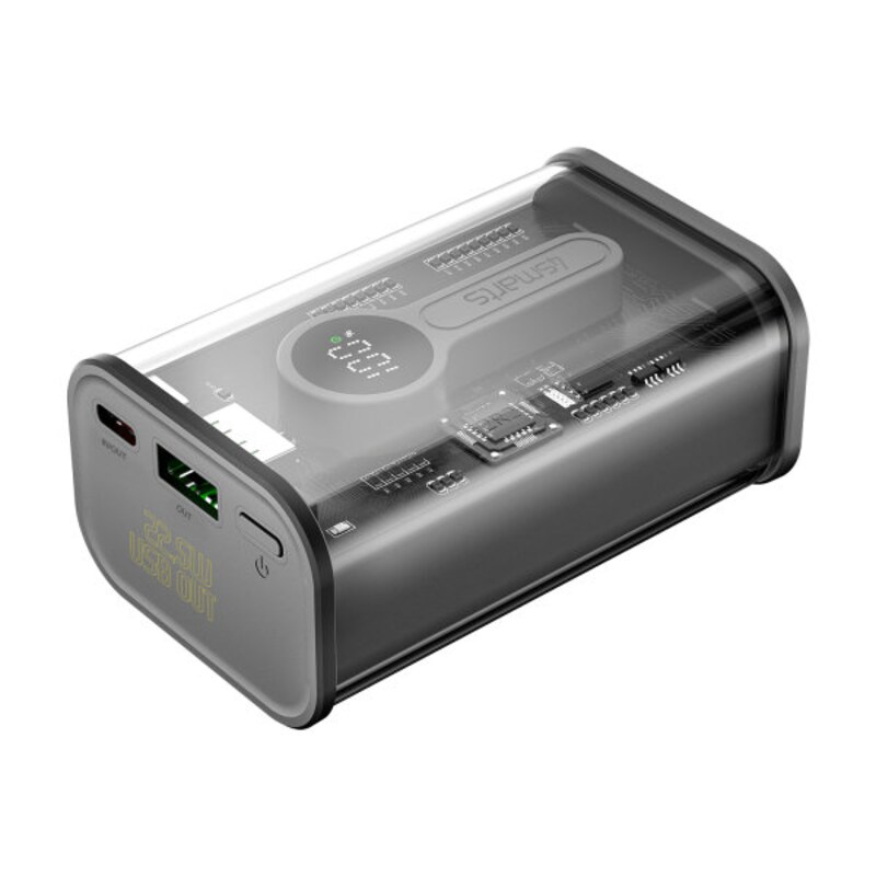 4smarts Powerbank Lucid Block 9000mAh 22,5W grau