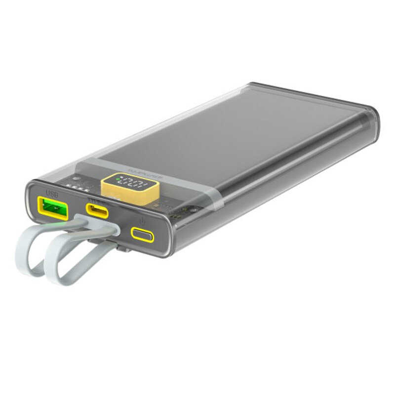 4smarts Powerbank Lucid Dual Cord 10000mAh 22,5W grau