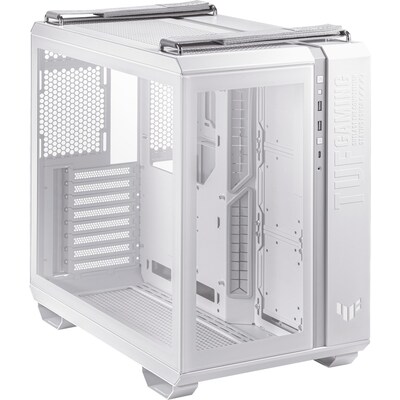 WHITE EDITION günstig Kaufen-ASUS TUF Gaming GT502 ATX Midi-Tower Gaming Gehäuse White Edition. ASUS TUF Gaming GT502 ATX Midi-Tower Gaming Gehäuse White Edition <![CDATA[• Zweikammer-Gaming Gehäuse bis ATX Mainboards, weiss • Gehärtete Glasscheiben an der Vorderseite