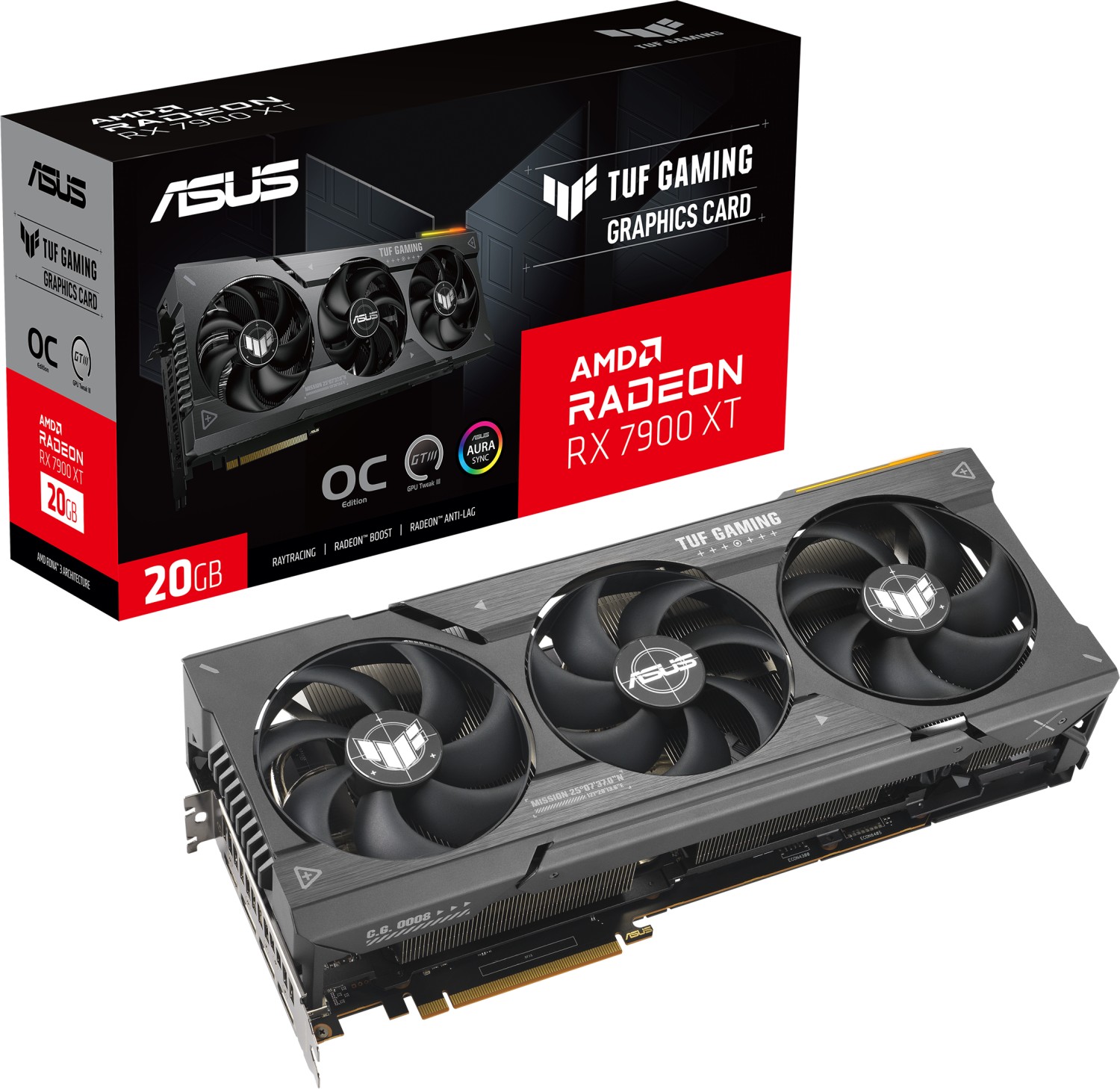 ASUS TUF Gaming Radeon RX 7900 XT OC Grafikkarte 20GB GDDR6 3xDP/HDMI