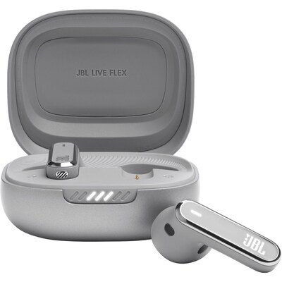 et 3  günstig Kaufen-JBL LIVE Flex True Wireless In-Ear Bluetooth Kopfhörer silber. JBL LIVE Flex True Wireless In-Ear Bluetooth Kopfhörer silber <![CDATA[• Typ: True-Wireless-Kopfhörer - geschlossen • Übertragung: Bluetooth 5.3 • Einsatzgebiet: Street • F